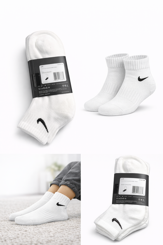Premium Cotton Ankle Socks - White– Unisex | JAN Store