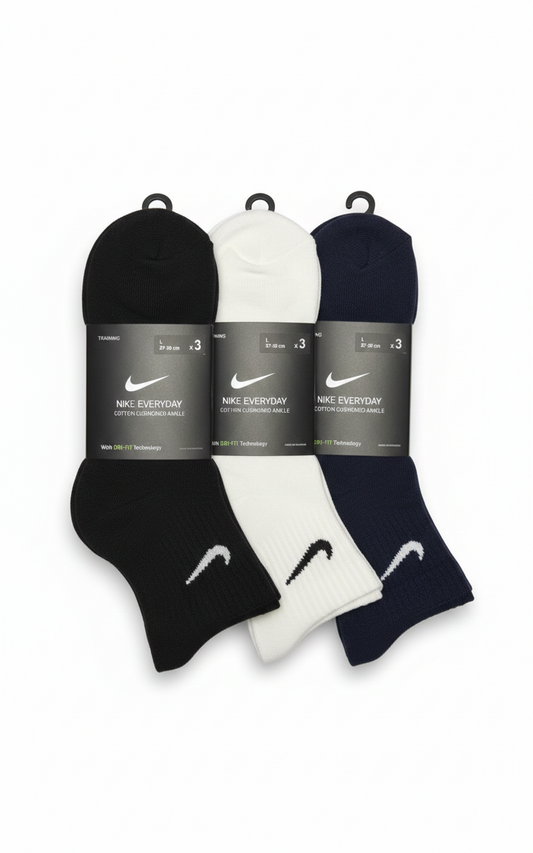 3 Belly Band of Premium Cotton Ankle Socks - White/Black/Navy Blue– Unisex | JAN Store