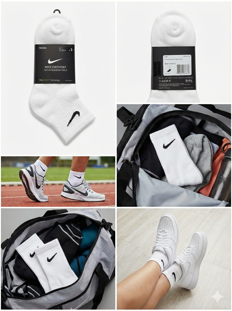 Premium Cotton Ankle Socks - White– Unisex | JAN Store