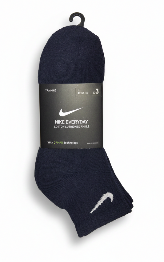 Premium Cotton Ankle Socks - Navy Blue – Unisex | JAN Store